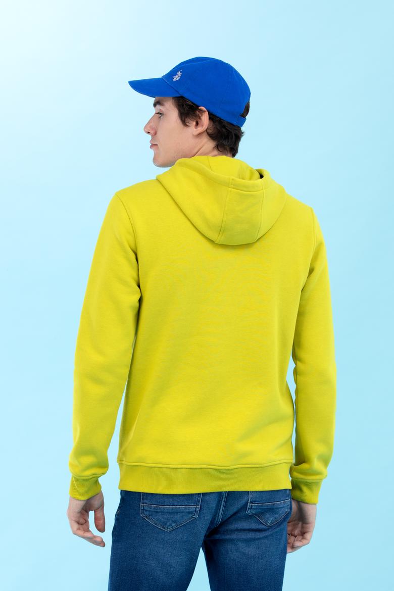 Fıstık Kapüşonlu Basic Sweatshirt - 50273935131