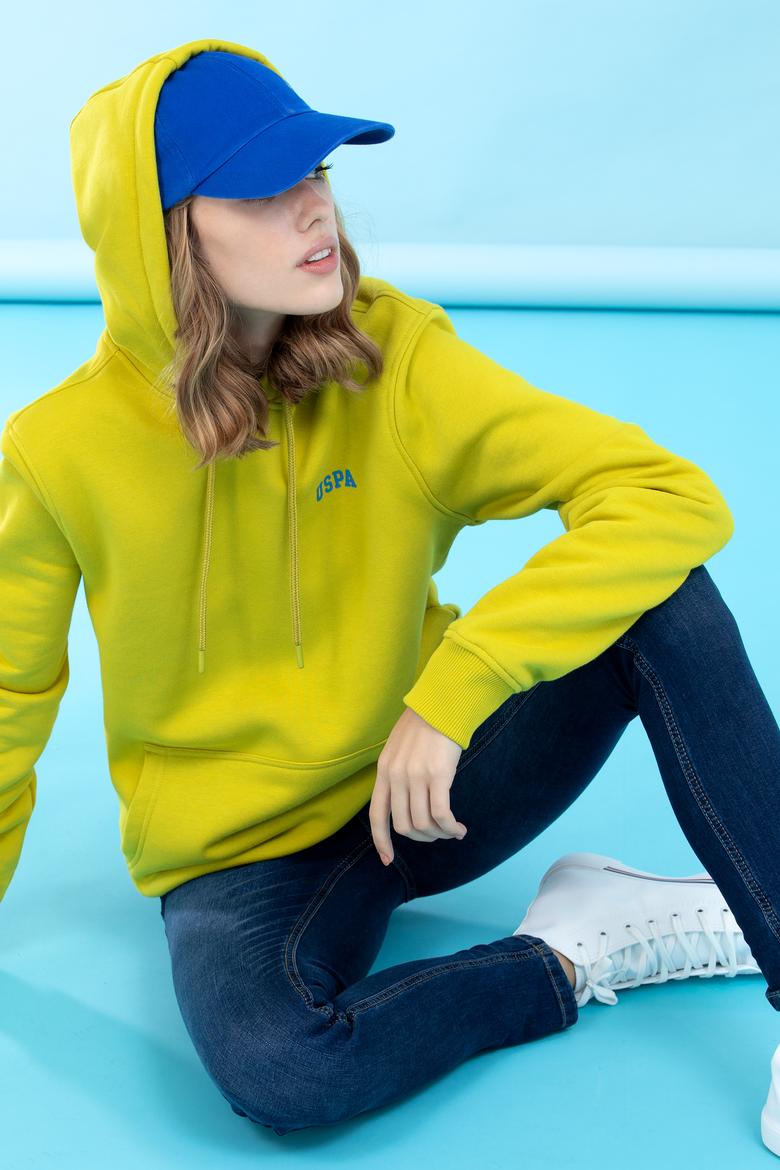 Fıstık Kapüşonlu Basic Sweatshirt - 50273935131