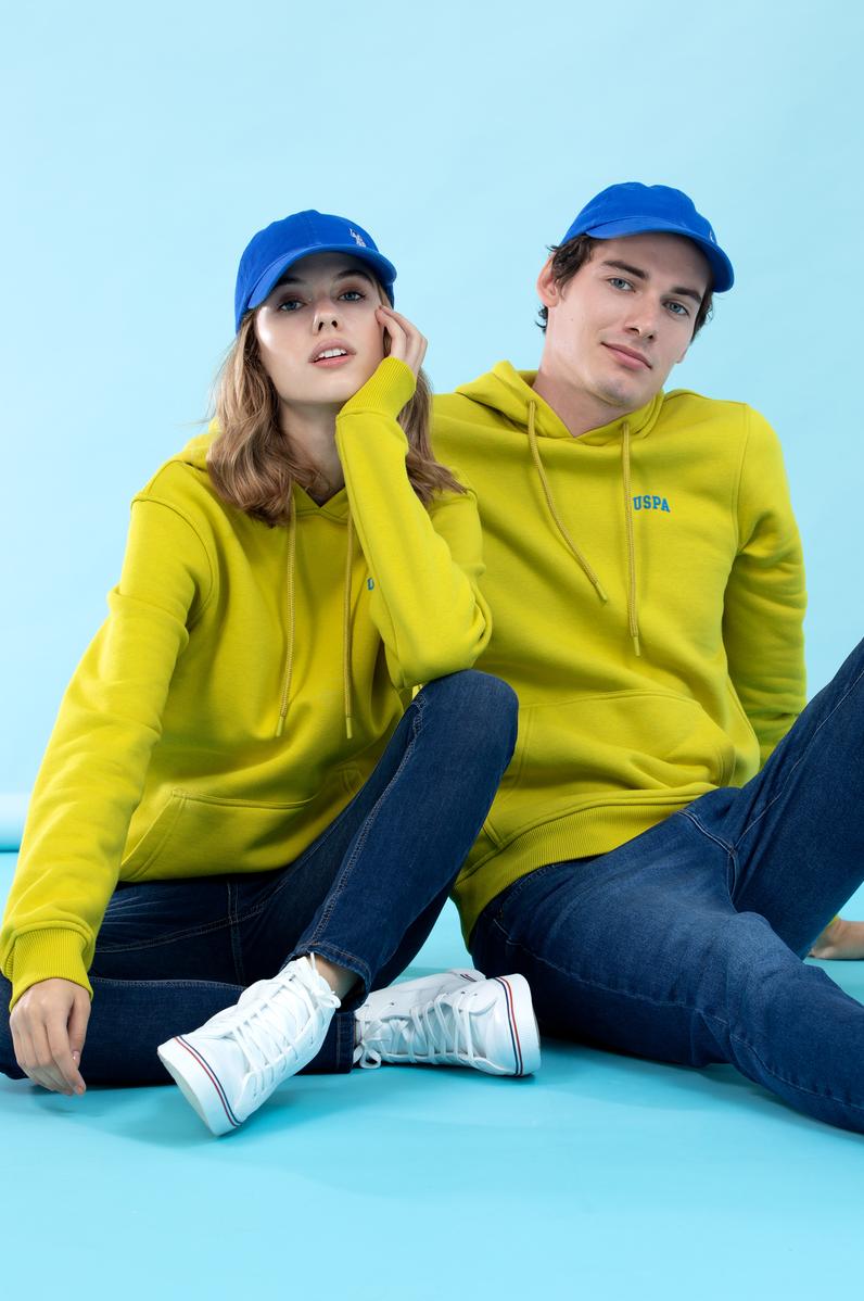 Fıstık Kapüşonlu Basic Sweatshirt