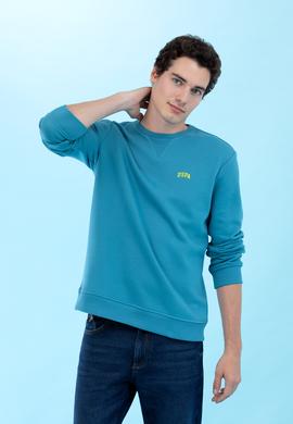 Petrol Bisiklet Yaka Basic Sweatshirt - 50276089121