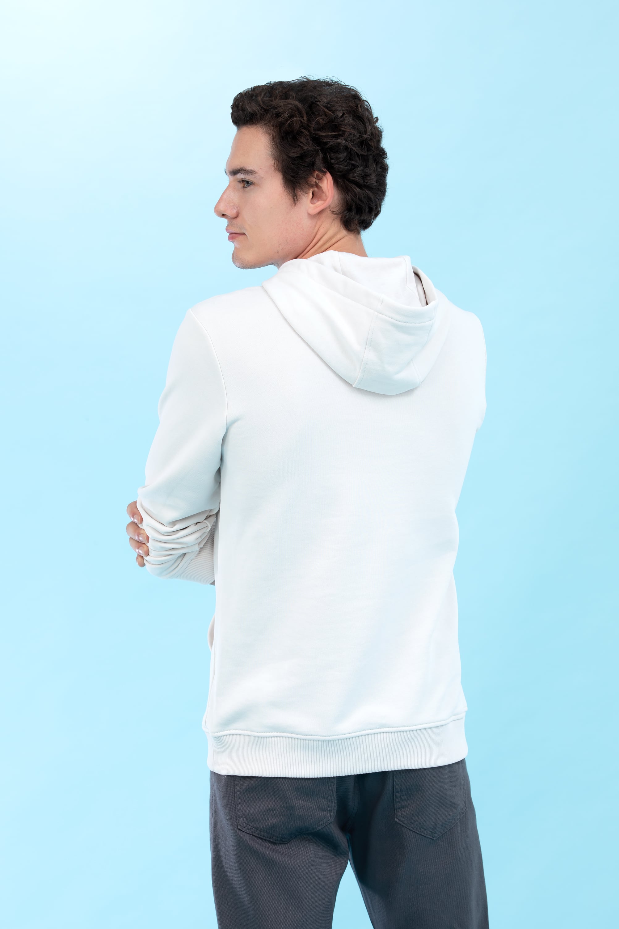Taş Kapüşonlu Basic Sweatshirt - Image 7