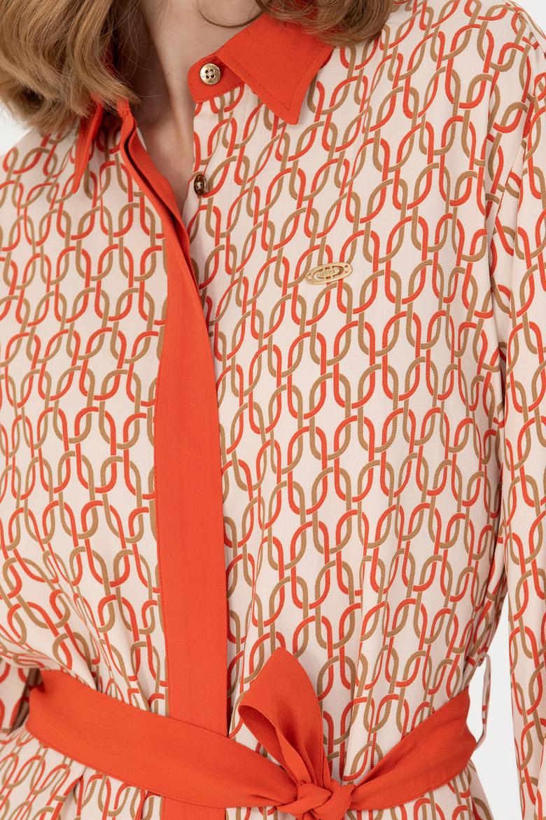 Kadın Krem Dokuma Elbise - 50271172014