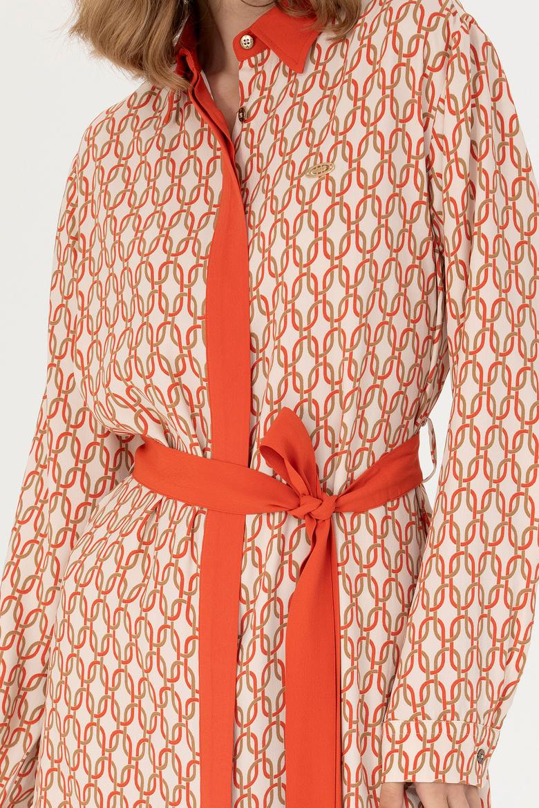 Kadın Krem Dokuma Elbise - 50271172014