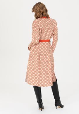 Kadın Krem Dokuma Elbise - 50271172014