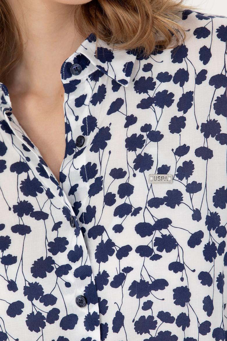 Kadın Lacivert Uzun Kollu Gömlek - 50267242002