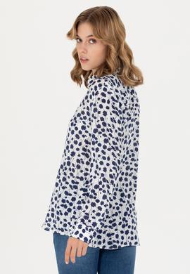 Kadın Lacivert Uzun Kollu Gömlek - 50267242002