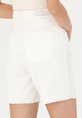 Kadın Beyaz Jean Şort - 50266241001