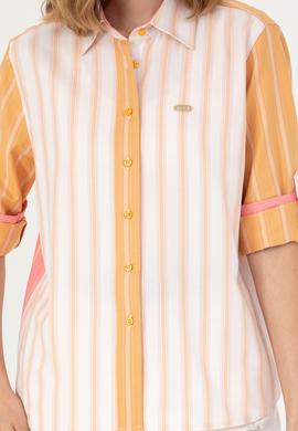 Kadın Hardal Uzun Kollu Gömlek - 50271748014