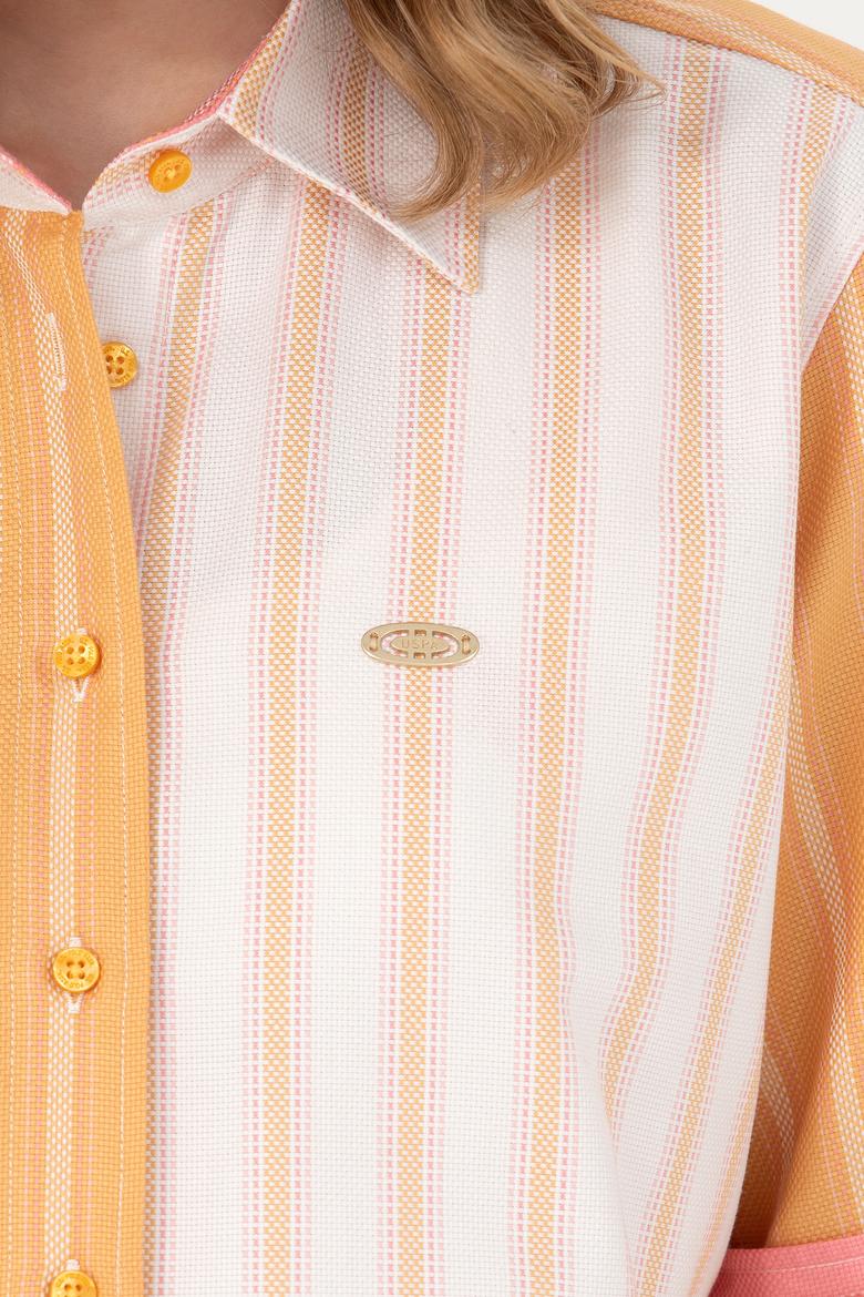 Kadın Hardal Uzun Kollu Gömlek - 50271748014