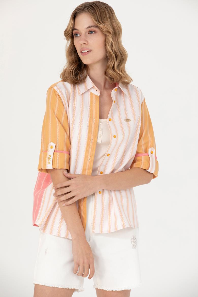 Kadın Hardal Uzun Kollu Gömlek