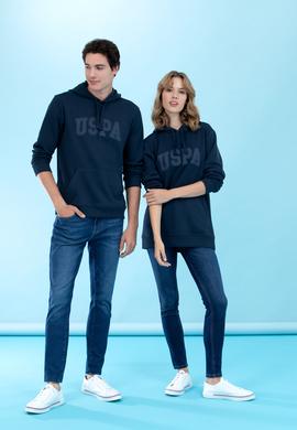 Lacivert Kapüşonlu Basic Sweatshirt - 50273736019