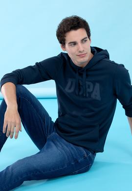 Lacivert Kapüşonlu Basic Sweatshirt - 50273736019