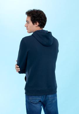 Lacivert Kapüşonlu Basic Sweatshirt - 50273736019