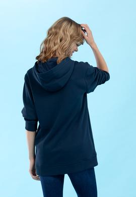 Lacivert Kapüşonlu Basic Sweatshirt - 50273736019