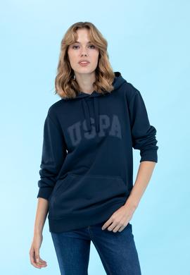 Lacivert Kapüşonlu Basic Sweatshirt - 50273736019