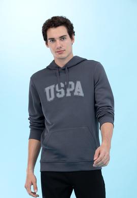 Antrasit Kapüşonlu Basic Sweatshirt - 50273736112