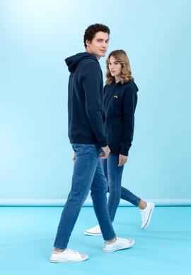 Lacivert Kapüşonlu Basic Sweatshirt - 50273935001
