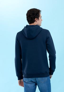Lacivert Kapüşonlu Basic Sweatshirt - 50273935001
