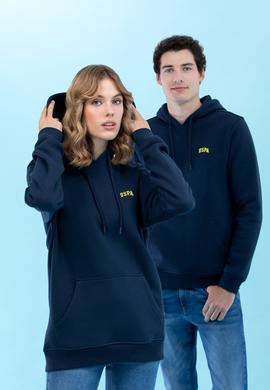 Lacivert Kapüşonlu Basic Sweatshirt - 50273935001