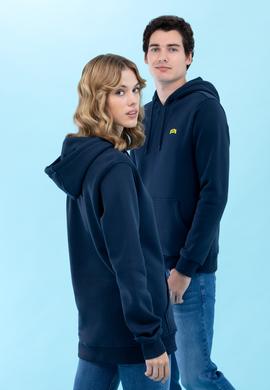 Lacivert Kapüşonlu Basic Sweatshirt - 50273935001