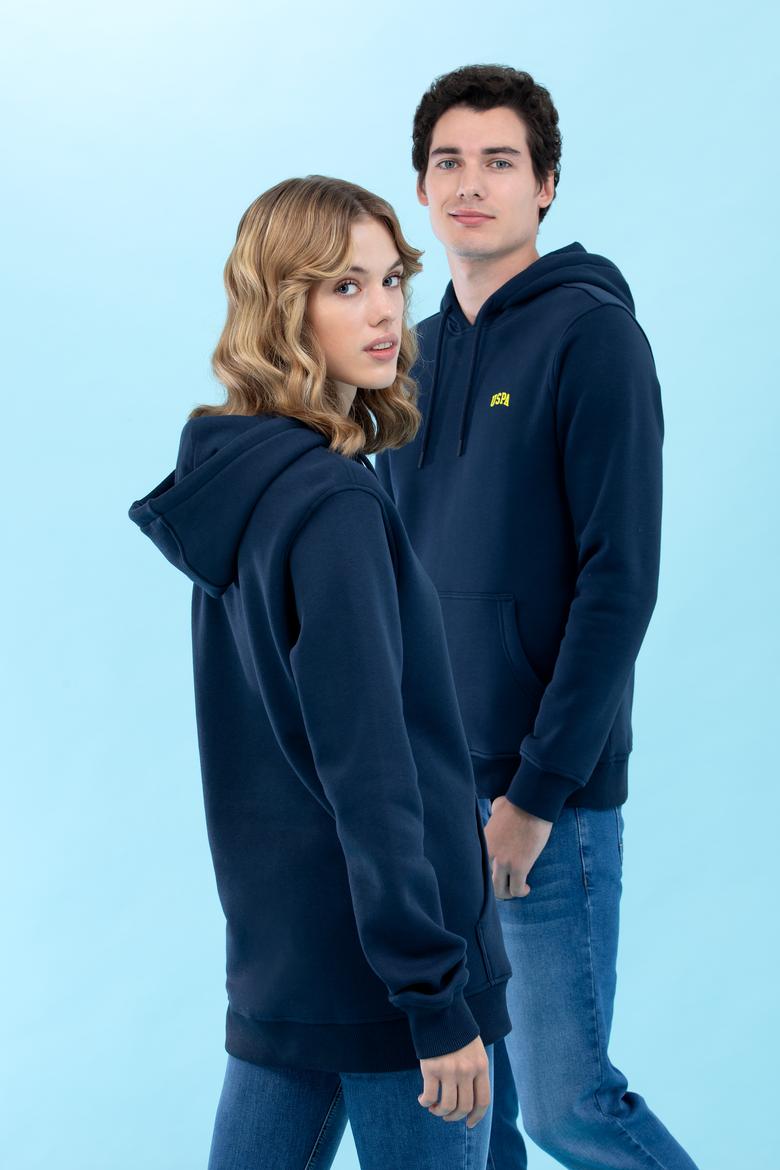 Lacivert Kapüşonlu Basic Sweatshirt - 50273935001