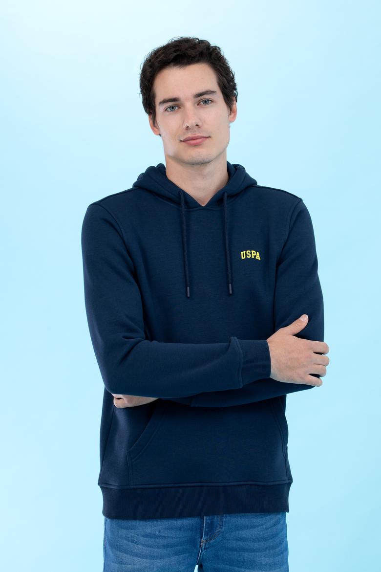 Lacivert Kapüşonlu Basic Sweatshirt - 50273935001