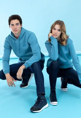 Petrol Kapüşonlu Basic Sweatshirt - 50273935011