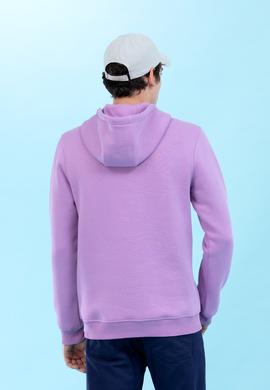 Lila Kapüşonlu Basic Sweatshirt - 50273935091