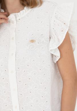 Kadın Beyaz Kısa Kollu Gömlek - 50267489029