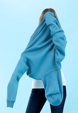 Petrol Kapüşonlu Basic Sweatshirt - 50273935011