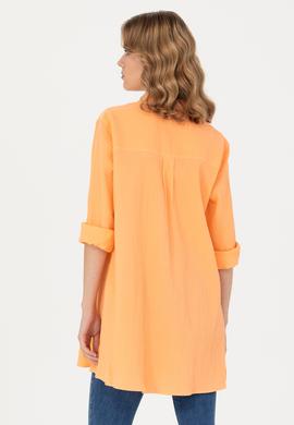 Kadın Somon Uzun Kollu Gömlek - 50269732019