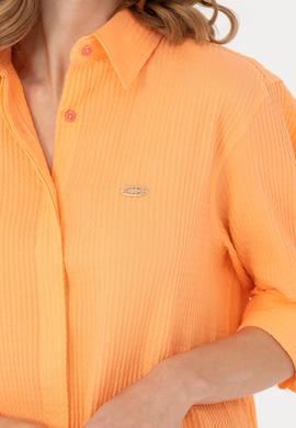 Kadın Somon Uzun Kollu Gömlek - 50269732019