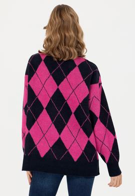 Kadın Lacivert Bisiklet Yaka Kazak - 50270431010