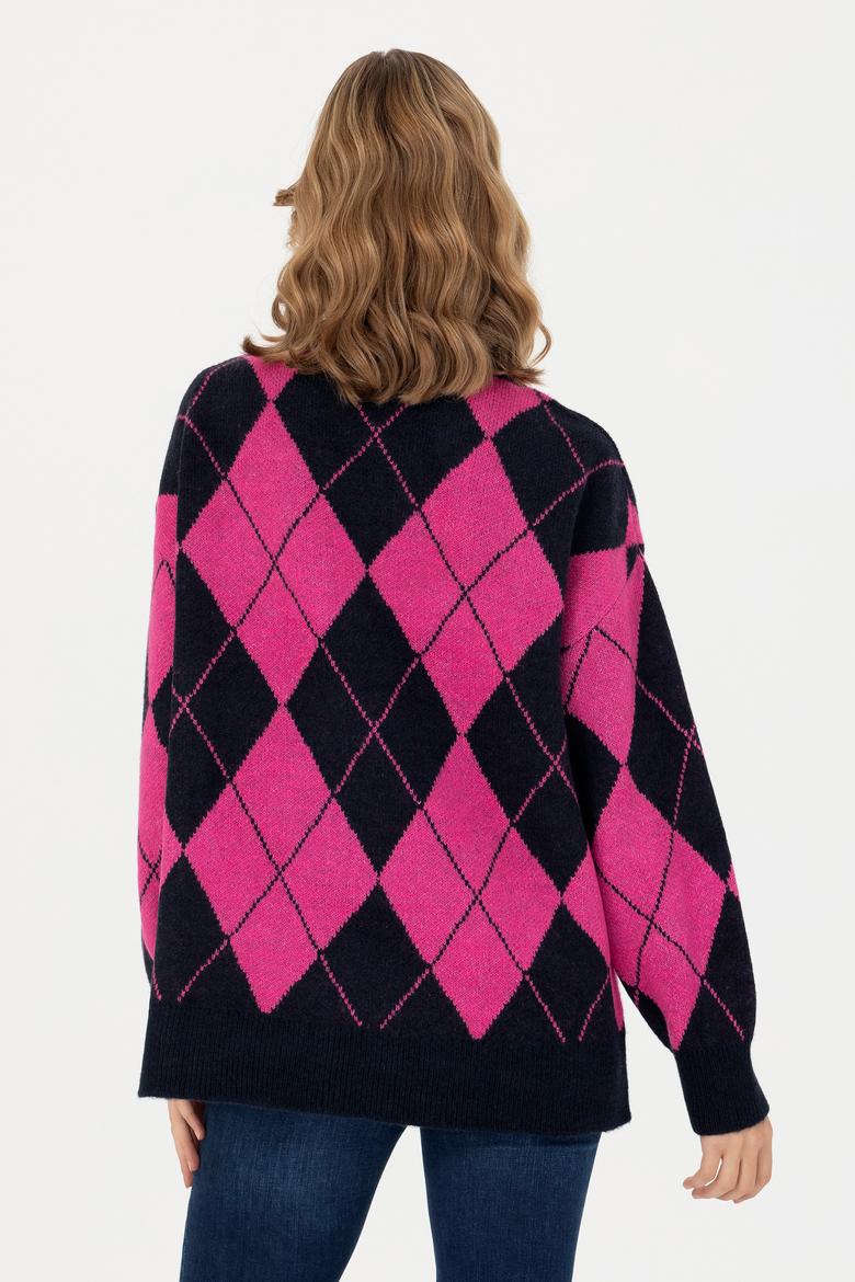 Kadın Lacivert Bisiklet Yaka Kazak - 50270431010