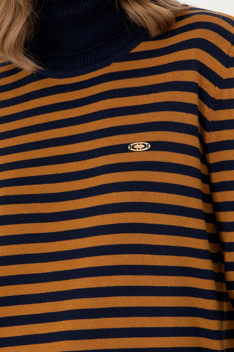 Kadın Lacivert Balıkçı Yaka Kazak