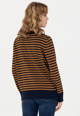 Kadın Lacivert Balıkçı Yaka Kazak - 50270440004