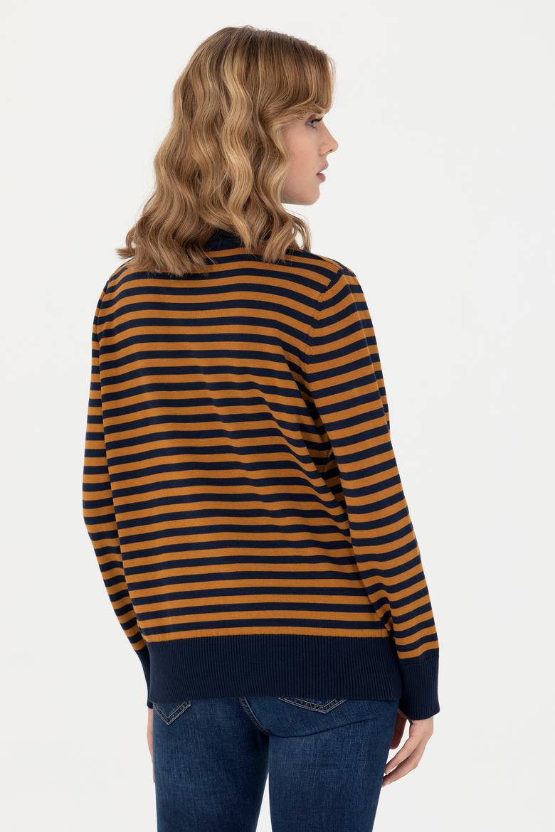 Kadın Lacivert Balıkçı Yaka Kazak - 50270440004