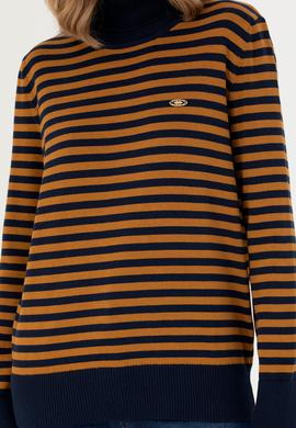 Kadın Lacivert Balıkçı Yaka Kazak - 50270440004