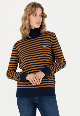 Kadın Lacivert Balıkçı Yaka Kazak - 50270440004