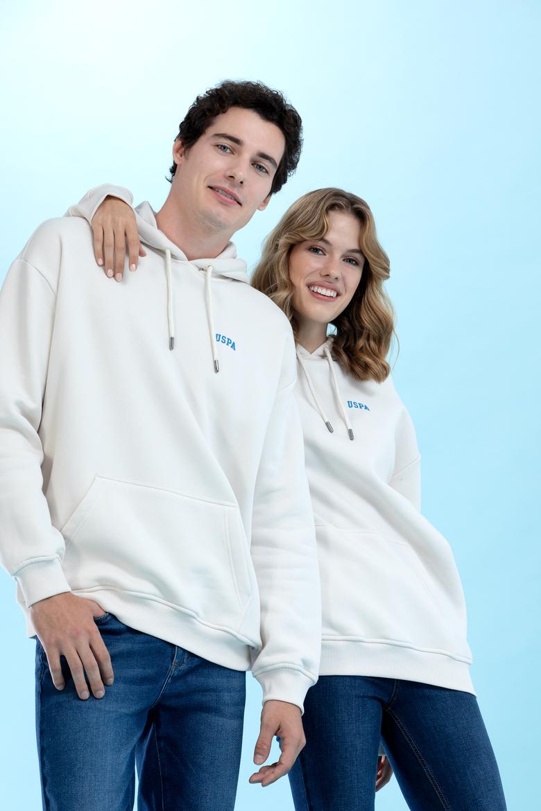 Taş Kapüşonlu Oversize Basic Sweatshirt