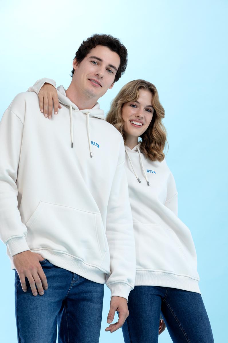 Taş Kapüşonlu Oversize Basic Sweatshirt