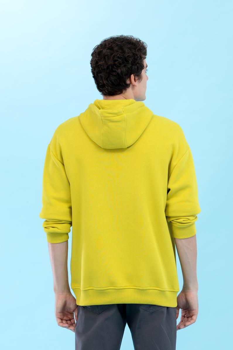 Fıstık Kapüşonlu Oversize Basic Sweatshirt