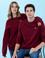Bordo Bisiklet Yaka Basic Sweatshirt