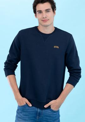 Lacivert Bisiklet Yaka Basic Sweatshirt - 50276089037