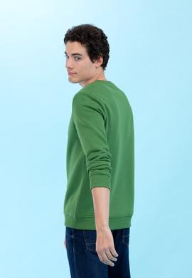Yeşil Bisiklet Yaka Basic Sweatshirt - 50276089087