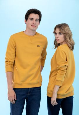 Hardal Bisiklet Yaka Basic Sweatshirt - 50276089096