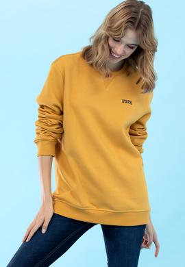 Hardal Bisiklet Yaka Basic Sweatshirt - 50276089096
