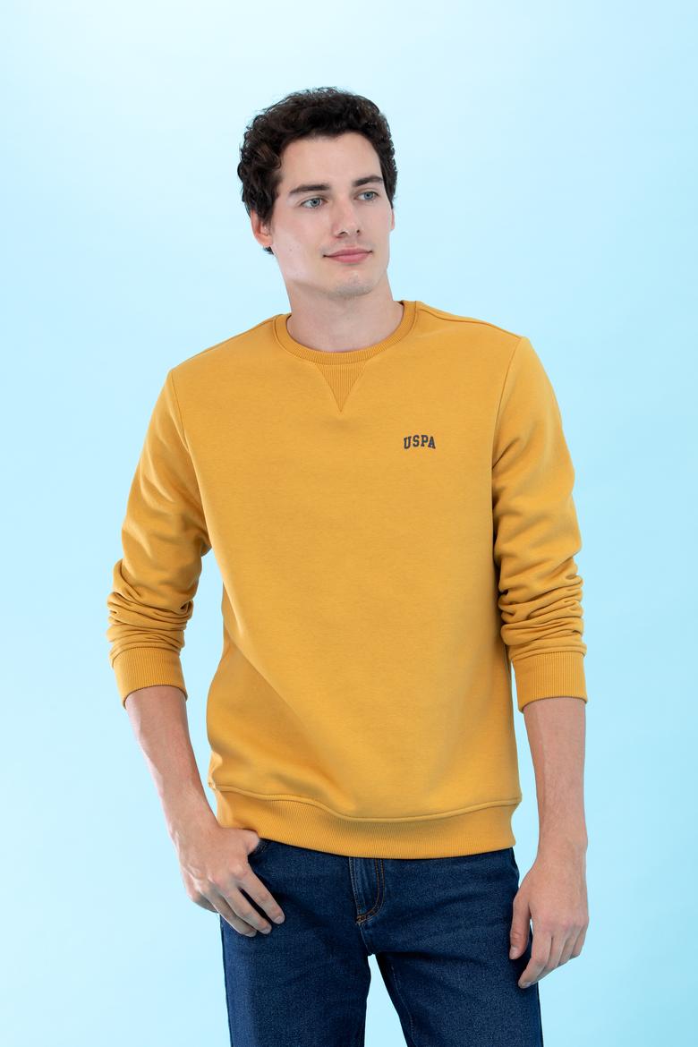 Hardal Bisiklet Yaka Basic Sweatshirt - 50276089096