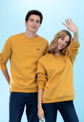 Hardal Bisiklet Yaka Basic Sweatshirt - 50276089096