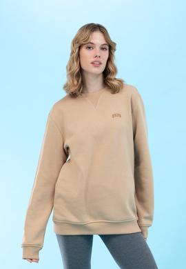 Kum Bisiklet Yaka Basic Sweatshirt - 50276089101